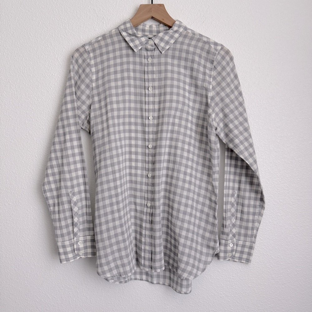 J. Crew Boys' long-sleeve gingham shirt